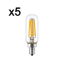 Lot De 5 Ampoules Led Pluton Transparent Verre 4w H9 Cm
