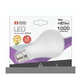 Ampoule Standard A65 Led 330° 12w B22 Blanc Chaud 1000lm