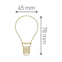 Sphérique G45 Filament Led 3 Loops 3w E14 2000k 90lm Dim Smokey