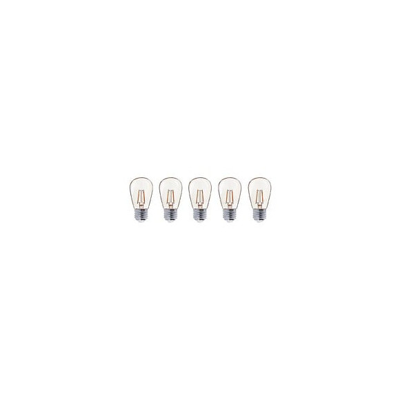 Lot De 5 Ampoules Led Part Bulb Filament Transparent Plastique H9cm