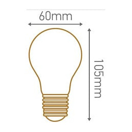 Ampoule Standard A60 Filament Led 4 Loops 4w E27 2200k 240lm Dimmable