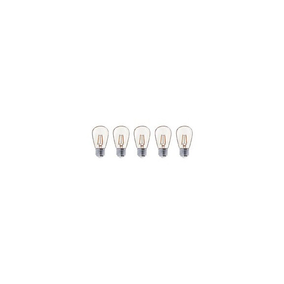 Lot De 5 Ampoules Led Part Bulb Filament Transparent Plastique H9cm