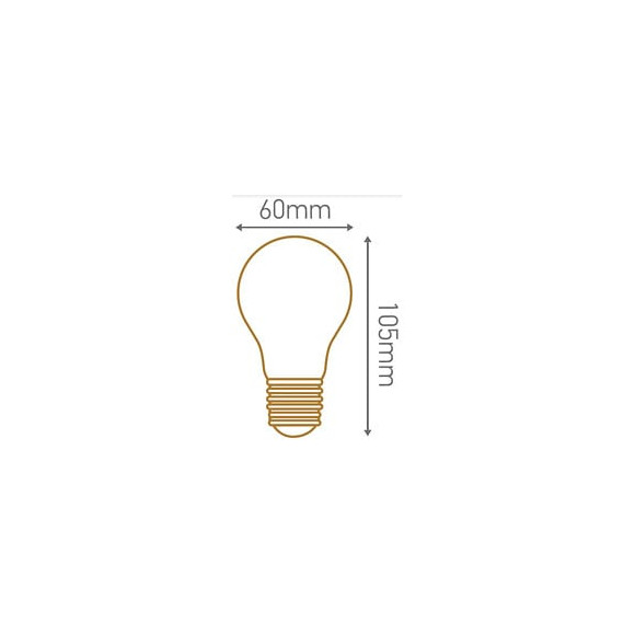 Ampoule Standard Filament Led 4 Loops 4w E27 Blanc Doux Smokey