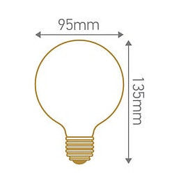 Globe G95 Filament Led Torsadé 4w E27 Blanc Doux Smokey