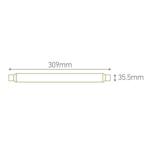 Tube Linolite Led S19 9w S19 2700k (blanc Chaud) 700lm - 310mm