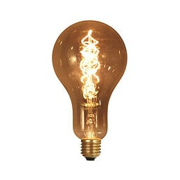 Ampoule Géante Filament Led Twisted 180mm 4w E27 Blanc Doux Smokey