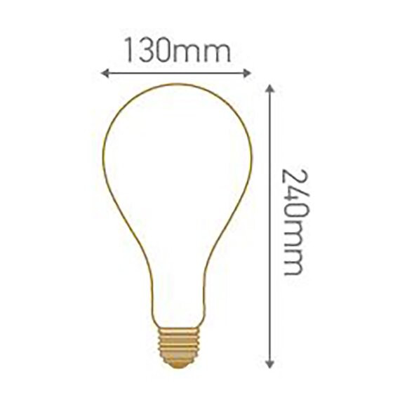 Ampoule Géante Filament Led Twisted 240mm 4w E27 2000k Dimmable - Smokey