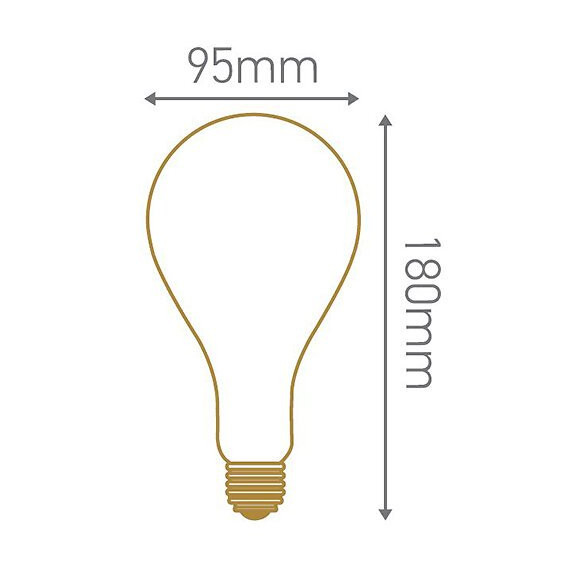 Ampoule Géante Filament Led Twisted 180mm 4w E27 Blanc Doux Smokey