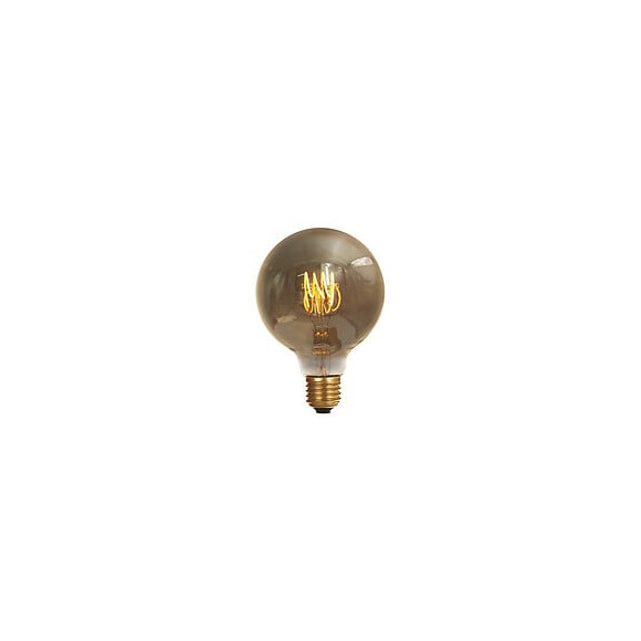 Ampoule Globe G80 Filament Led Torsadé 4w E27 Blanc Doux Smokey