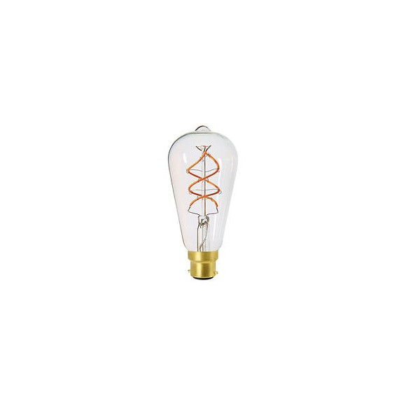 Ampoule Edison Filament Led Torsadé 4w B22 2200k 240lm Dim Claire