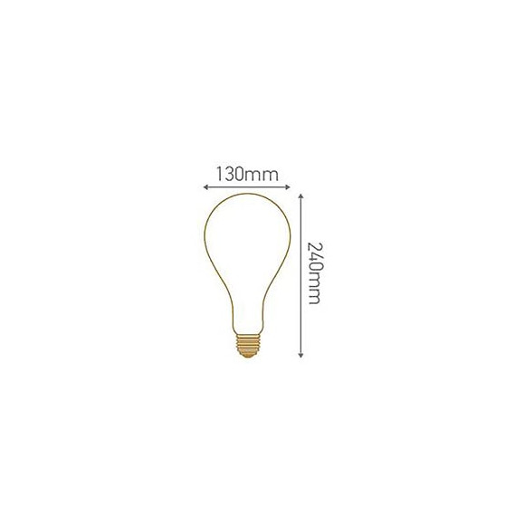 Ampoule Géante Filament Led Twisted 240mm 4w E27 2000k Dimmable - Smokey