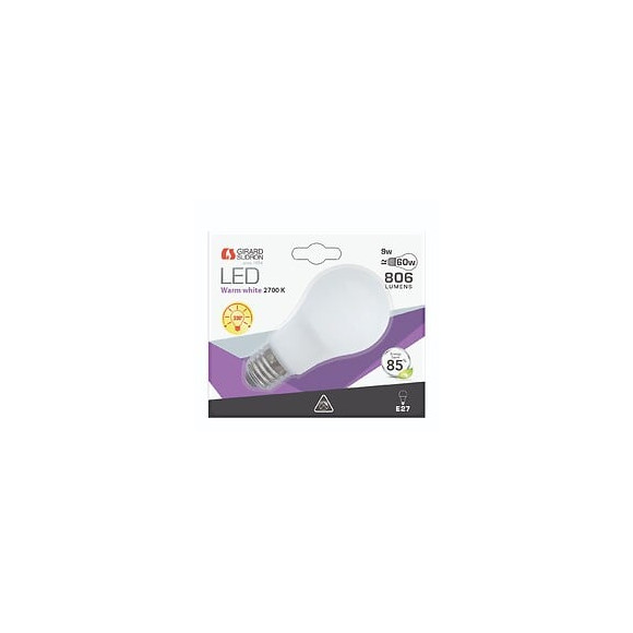 Ampoule Standard A60 Led 330° 9w E27 2700k 806lm
