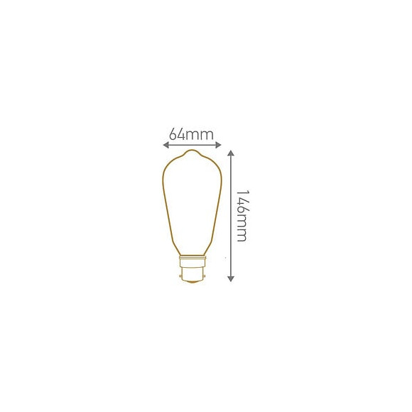 Ampoule Edison Filament Led Torsadé 4w B22 2200k 240lm Dim Claire
