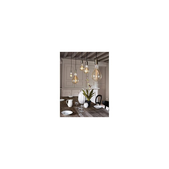 Ampoule Géante Filament Led Twisted 180mm 4w E27 Blanc Doux Smokey