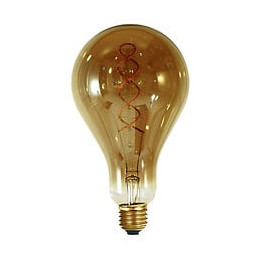 Ampoule Géante Filament Led Twisted 200mm 4w E27 2000k 160lm Dim Smokey