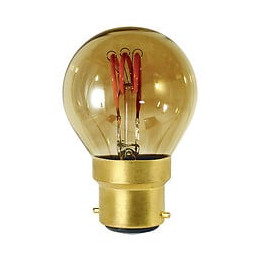 Sphérique G45 Filament Led 3 Loops 3w B22 Blanc Chaud Dimmable Smokey