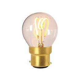 Ampoule Sphérique Filament Led 3 Loops 3w B22 Blanc Chaud Dimmable