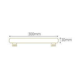 Tube Latéral Led S14s 4w 2700k (blanc Chaud) 270lm - 300mm