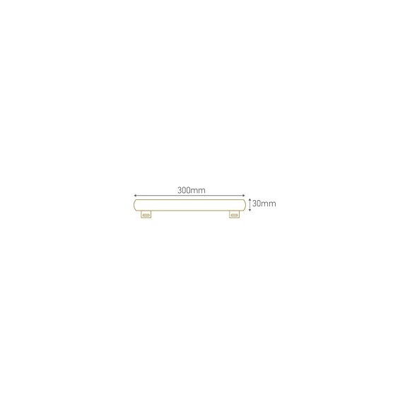 Tube Latéral Led S14s 4w 2700k (blanc Chaud) 270lm - 300mm