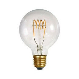 Ampoule Globe G80 Filament Led Torsadé 4w E27 Blanc Doux Dimmable