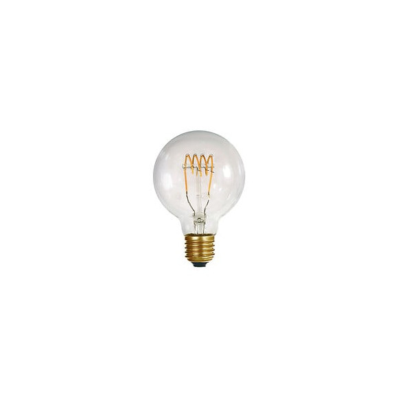 Ampoule Globe G80 Filament Led Torsadé 4w E27 Blanc Doux Dimmable