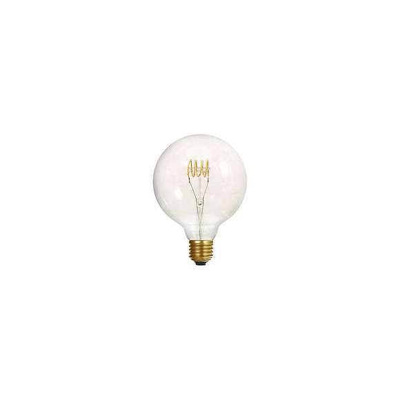 Ampoule Globe G125 Filament Led Torsadé 4w E27 Blanc Doux Dimmable Claire