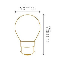 Ampoule Sphérique Filament Led 3 Loops 3w B22 Blanc Chaud Dimmable