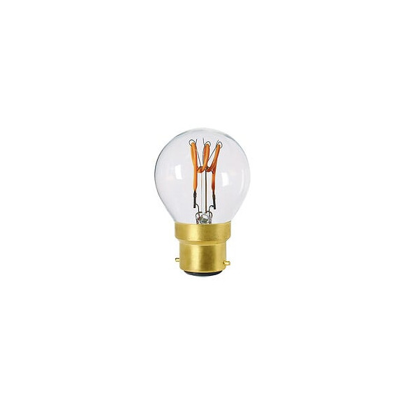 Ampoule Sphérique Filament Led 3 Loops 3w B22 Blanc Chaud Dimmable