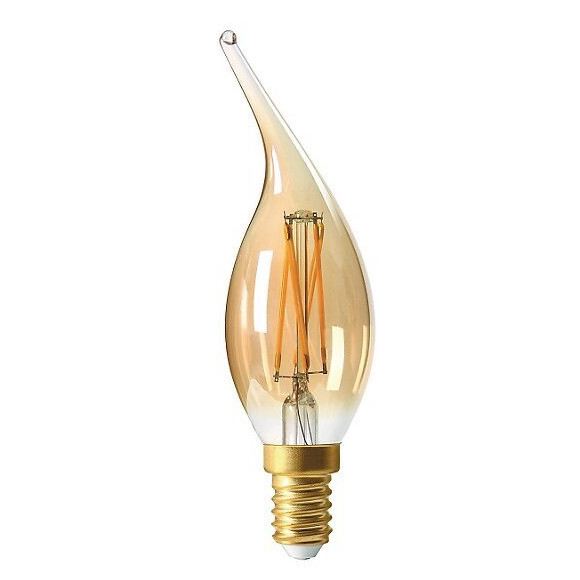 Flamme Filament Led 5w E12 480lm Dim. Ambrée - Culot Américain