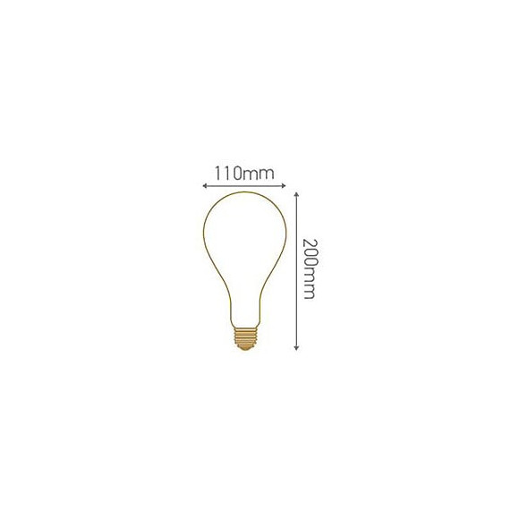 Ampoule Géante Filament Led Twisted 200mm 4w E27 2000k 160lm Dim Smokey