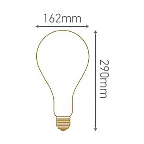 Ampoule Géante Filament Led Twisted 290mm 6w E27 2000k 240lm Smokey