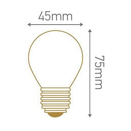 Ampoule Sphérique Filament Led 3 Loops 3w E27 2000k 100lm Dimmable Ambrée