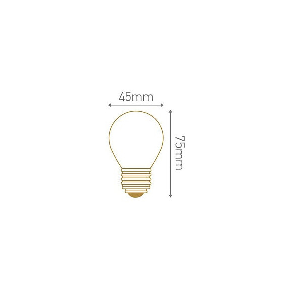 Ampoule Sphérique Filament Led 3 Loops 3w E27 2000k 100lm Dimmable Ambrée