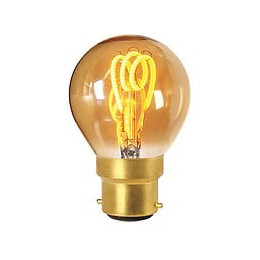 Sphérique G45 Filament Led 3 Loops 3w B22 Blanc Chaud Dimmable Ambrée