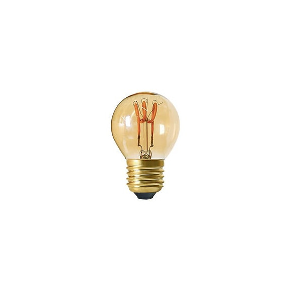 Ampoule Sphérique Filament Led 3 Loops 3w E27 2000k 100lm Dimmable Ambrée