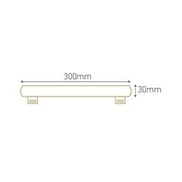 Tube Latéral Led S14s 8w 2700k (blanc Chaud) 640lm - 300mm