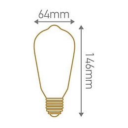 Ampoule Edison Filament Led Torsadé 5w E27 2000k 220lm Smokey