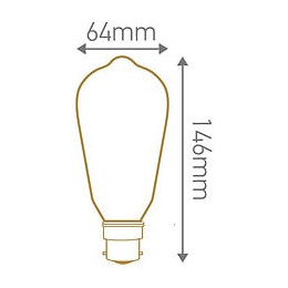 Ampoule Edison Filament Led Torsadé 4w B22 Blanc Doux Dimmable Smokey