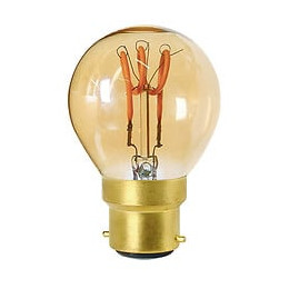 Sphérique G45 Filament Led 3 Loops 3w B22 Blanc Chaud Dimmable Ambrée