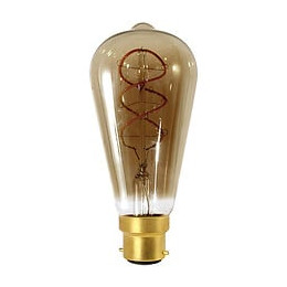 Ampoule Edison Filament Led Torsadé 4w B22 Blanc Doux Dimmable Smokey