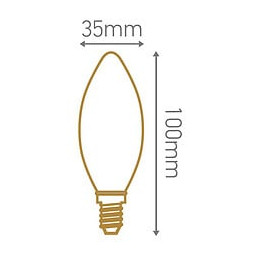 Flamme Flamme Filament Led Loops 2w E14 Blanc Chaud 110lm
