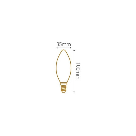 Flamme Flamme Filament Led Loops 2w E14 Blanc Chaud 110lm