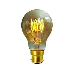 Ampoule Standard Filament Led 4 Loops 4w B22 Blanc Doux Ambrée