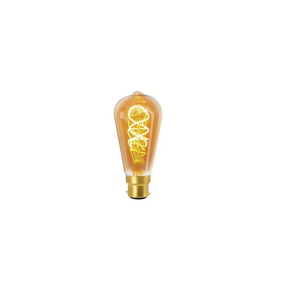 Ampoule Edison Filament Led Torsadé 4w B22 Blanc Doux Dimmable Ambrée