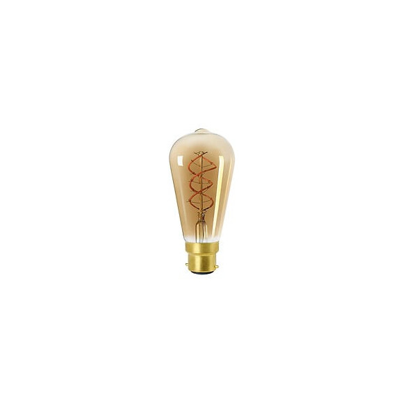 Ampoule Edison Filament Led Torsadé 4w B22 Blanc Doux Dimmable Ambrée