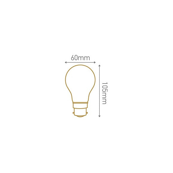 Ampoule Standard Filament Led 4 Loops 4w B22 Blanc Doux Ambrée