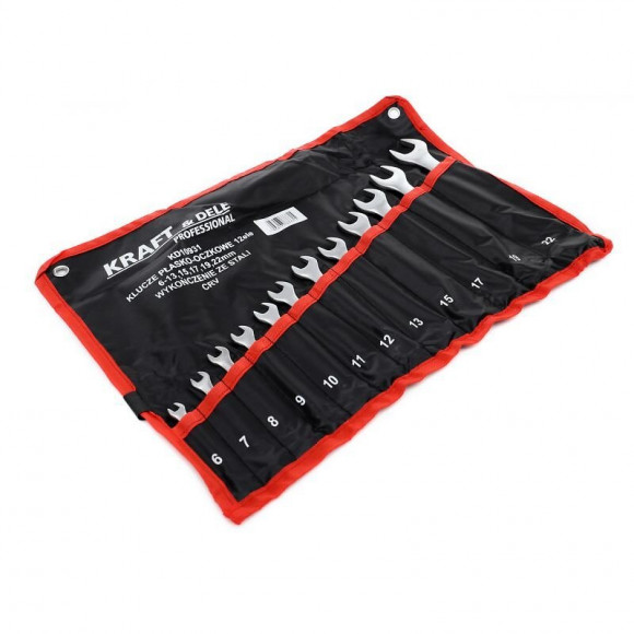 Dcraft - Jeu De Clés Mixtes - 12 Clés - Dimensions De 6 À 22 Mm - Clés Mixtes - Noir