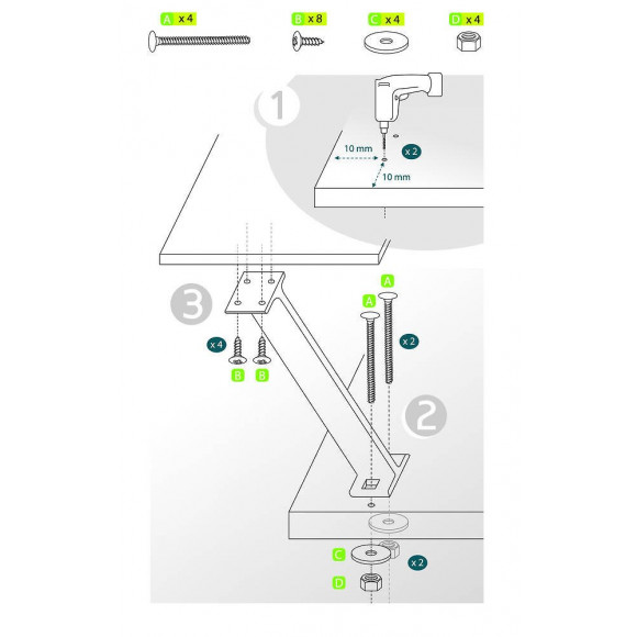 Support De Snack Zen En Aluminium Anodisé Lot De 2
