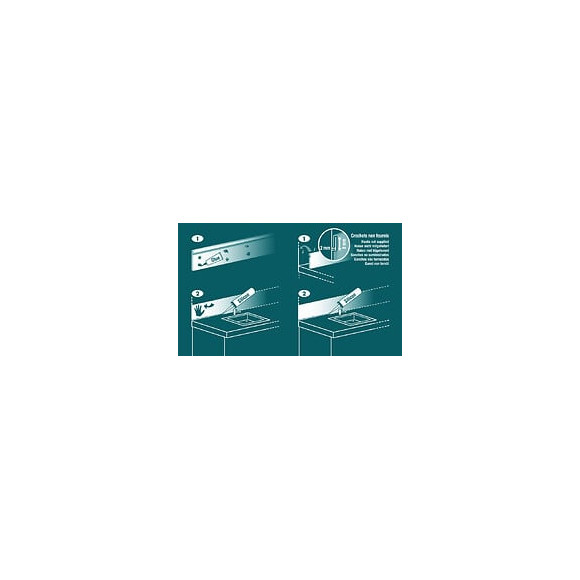 Crédence Basse, Longeur 120cm, Hauteur 15cm, Finition Inox