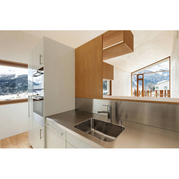 Crédence Basse, Longeur 120cm, Hauteur 15cm, Finition Inox